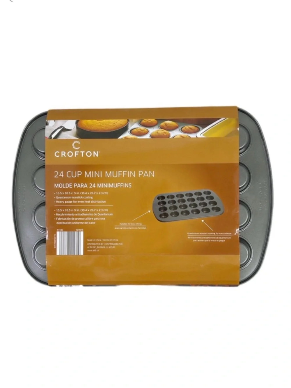 CROFTON 24‎ Cup Mini Muffin Pan Nonstick Quantum Heavy Gauge Bakeware